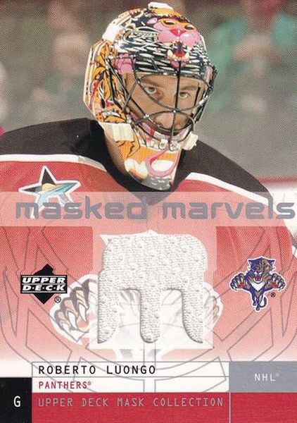 jersey karta ROBERTO LUONGO 02-03 Mask Collection Masked Marvels číslo MM-RL